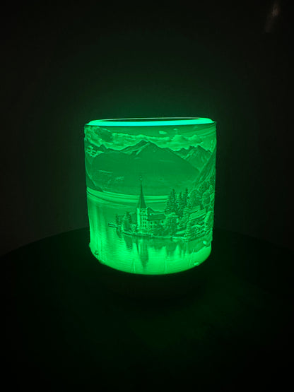 Schweizer Bergdorf am See (KI)